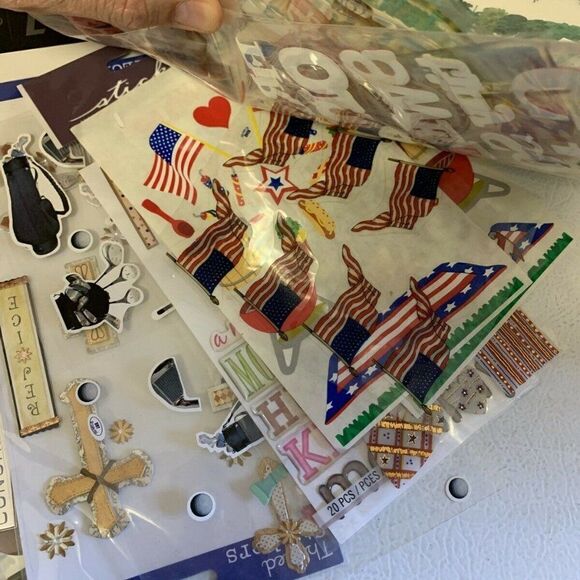 Huge Mixed Lot Of Scrapbooking Stickers & Misc - Picture 13 of 14